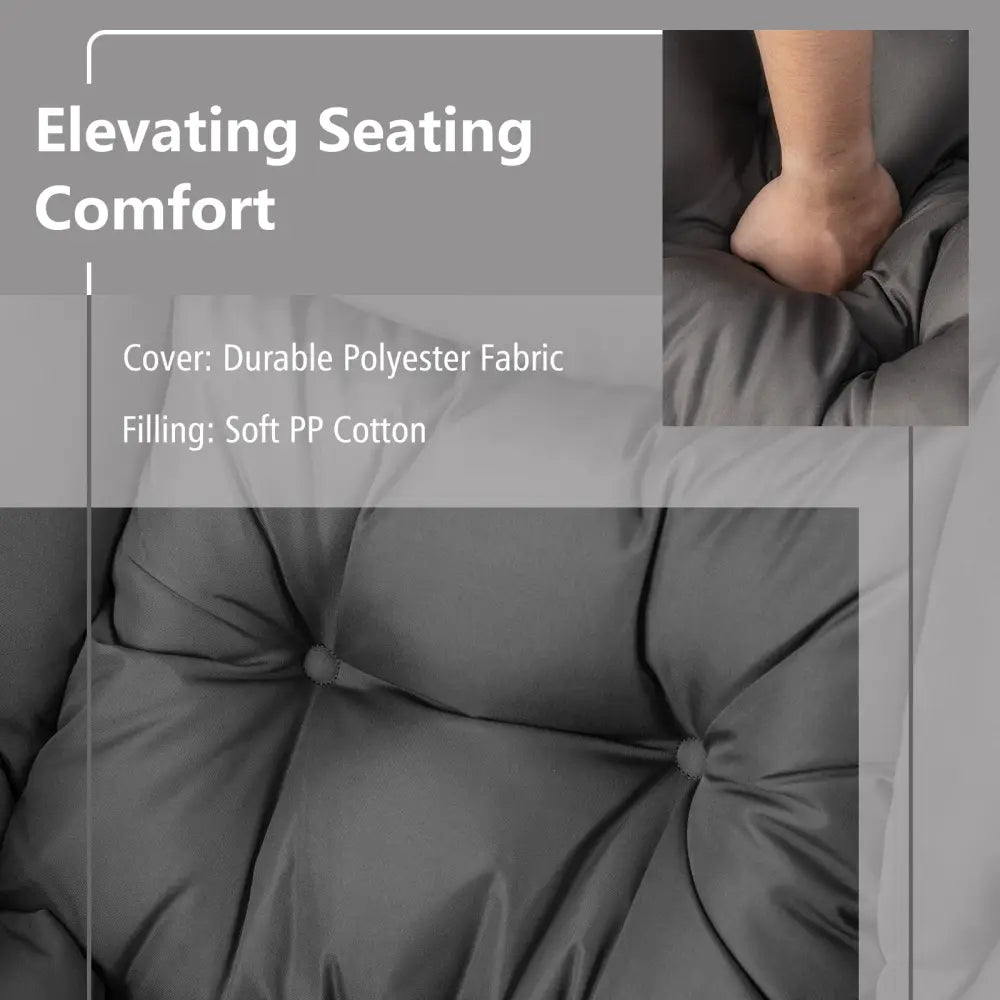 Modern Accent Sofa Chair with Folding Footrest and Side Pocket-Gray - Gray - Accent Chairs