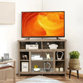 Modern Corner TV Stand with Adjustable Shelves for TVs up to 48 Inch-Natural - Natural - Entertainment Centers & TV