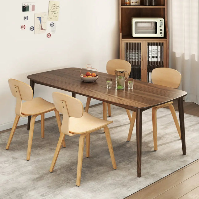 Modern Dining Chair Set of 2 with Wide Seat-Natural - Natural - Dining Chairs