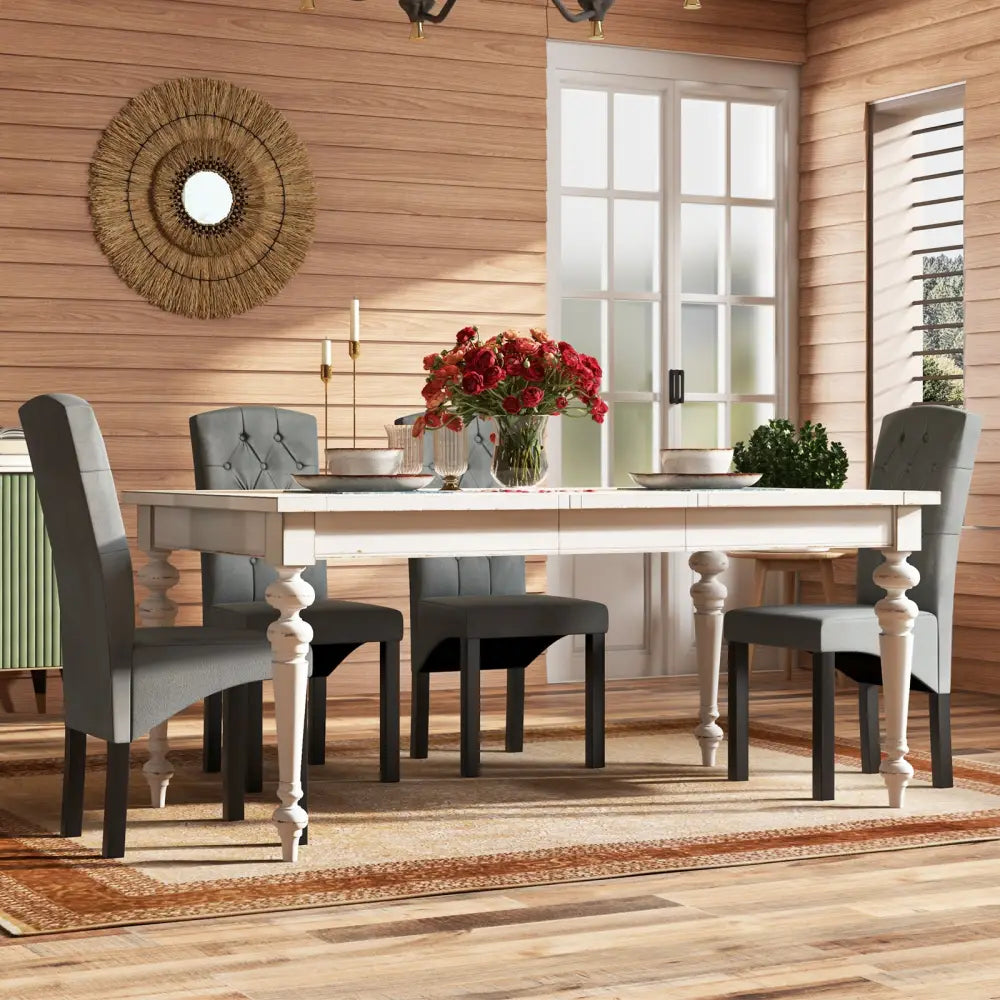 Modern Dining Chair with High Backrest High-density Sponge Cushion-Dark Gray - Dark Gray - Dining Chairs