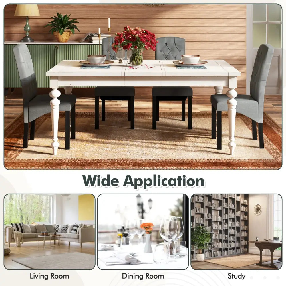 Modern Dining Chair with High Backrest High-density Sponge Cushion-Dark Gray - Dark Gray - Dining Chairs