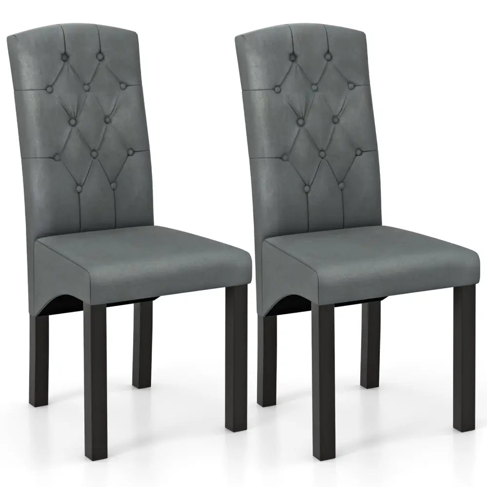 Modern Dining Chair with High Backrest High-density Sponge Cushion-Dark Gray - Dark Gray - Dining Chairs