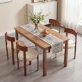 Modern Dining Chairs Set of 4 with Solid Rubber Wood Legs-Brown - Brown - Dining Chairs