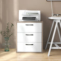 Modern Dresser Nightstand with 3 Slide-Out Drawers Costway