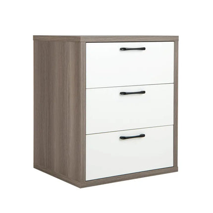 Modern Dresser Nightstand with 3 Slide-Out Drawers Costway