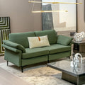 Modern Fabric Loveseat Sofa for with Metal Legs and Armrest Pillows-Army Green - Army Green - Sofas & Loveseats