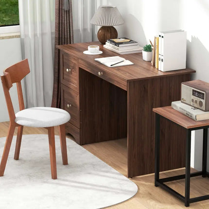 Modern Furniture Set with 2 Dining Chairs Computer Desk and 3 Pieces Coffee Tables - Furniture