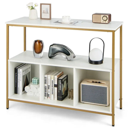 Modern Kitchen Buffet Sideboard with 3 Compartments-White - White - Sideboards Cabinets & Buffets
