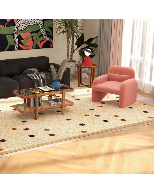 Modern Living Room Furniture Set (Bookcase + Coffee Table + End Table + Accent Chair) - Living Room