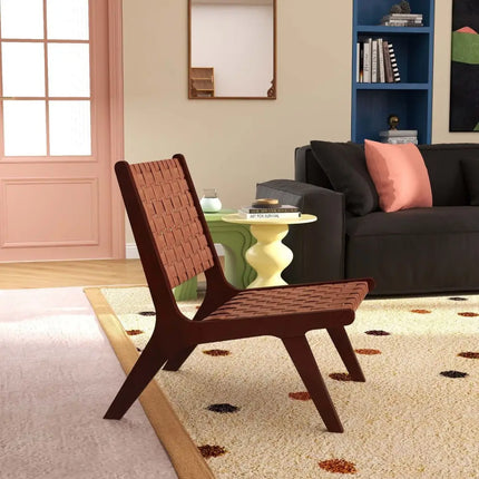 Modern Living Room Furniture Set (Bookcase + Coffee Table + End Table + Accent Chair) - Living Room