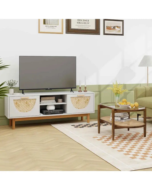 Modern Living Room Furniture Set: TV Stand + Sofa + Coffee Table + Side Table - Living Room