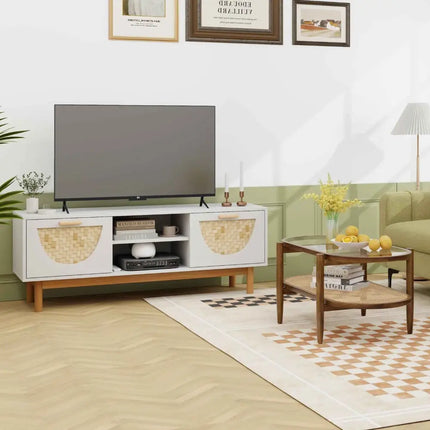 Modern Living Room Furniture Set: TV Stand + Sofa + Coffee Table + Side Table - Living Room