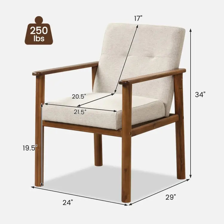 Modern Living Room Set: Loveseat Armchair Side Table & Coffee Table - Living Room