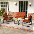Modern Loveseat Sofa 2 Seater Small Couch-Brown - Sofas & Loveseats