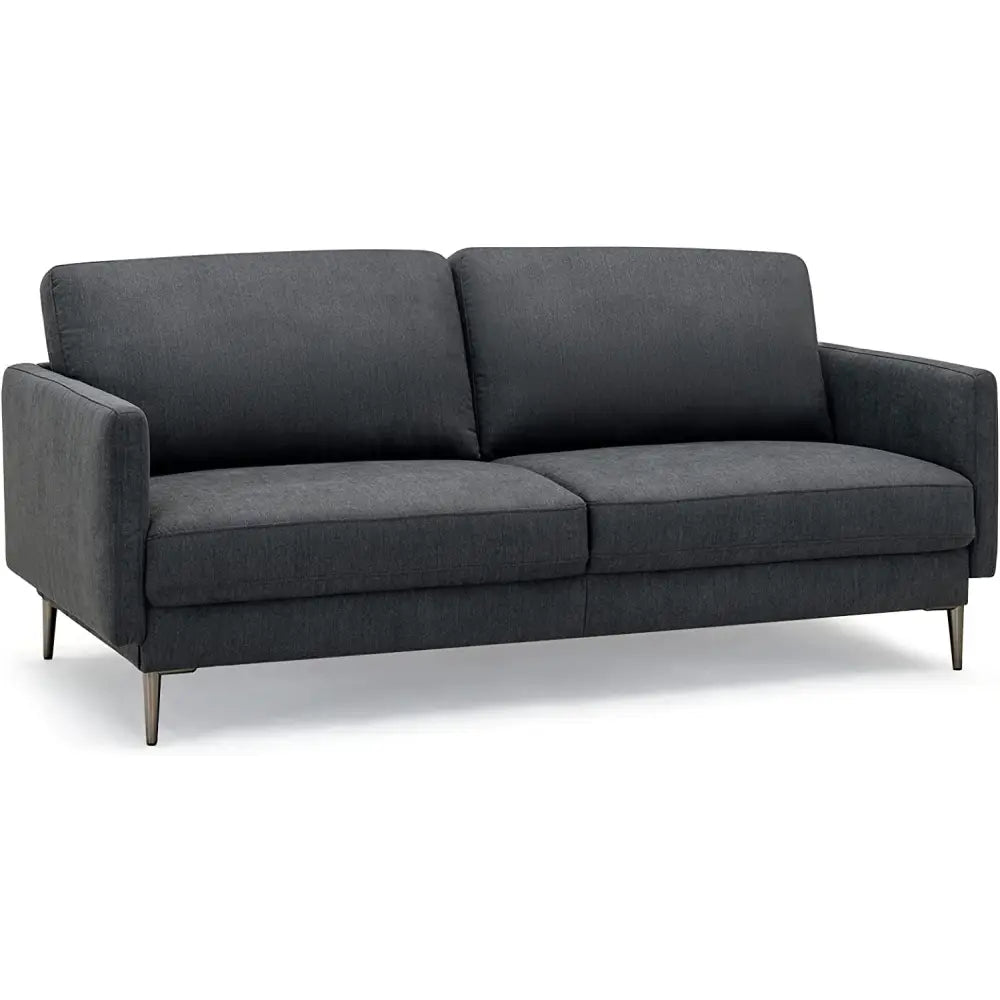 Modern Loveseat with Comfy Backrest Cushions-Gray - Gray - Sofas & Loveseats