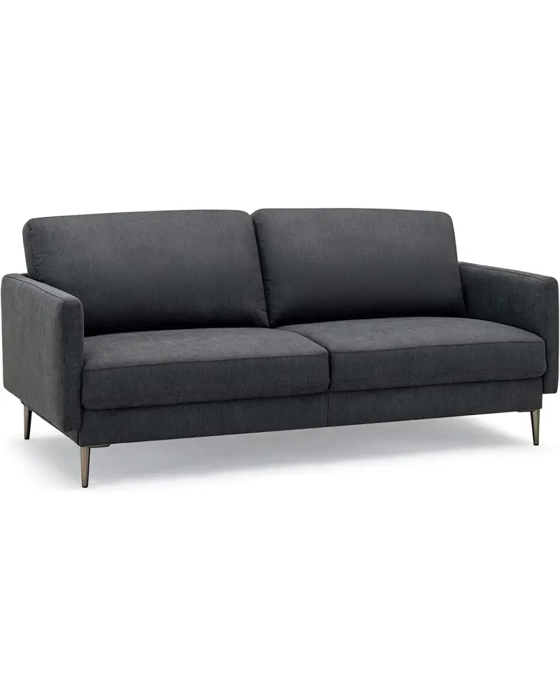 Modern Loveseat with Comfy Backrest Cushions-Gray - Gray - Sofas & Loveseats