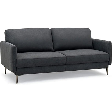 Modern Loveseat with Comfy Backrest Cushions-Gray - Gray - Sofas & Loveseats