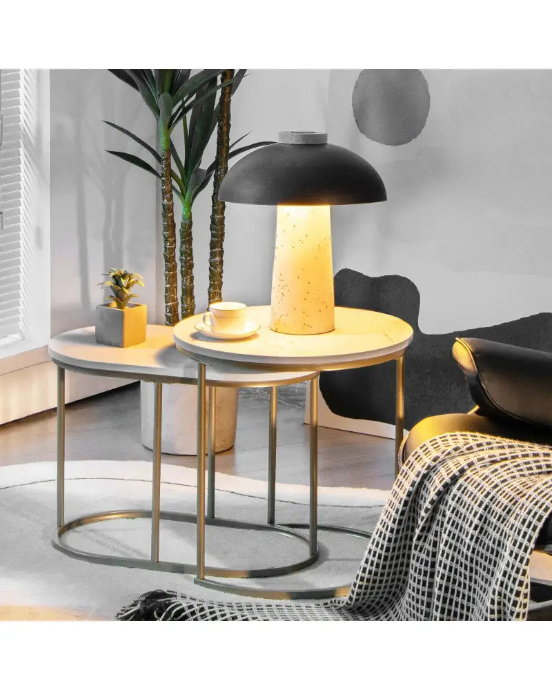 Modern Nesting Coffee Table Set of 2-White - White - Coffee Tables