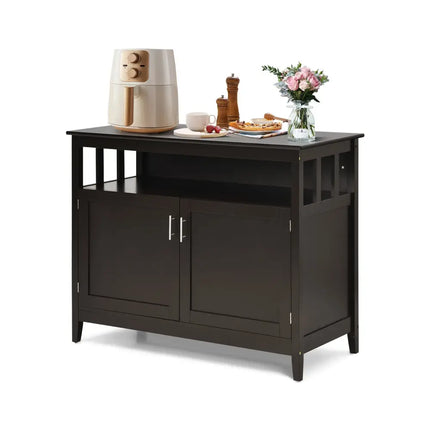 Modern Practical and Beautiful Wooden Kitchen Lockers with Large Storage Space - Brown - Sideboards Cabinets & Buffets