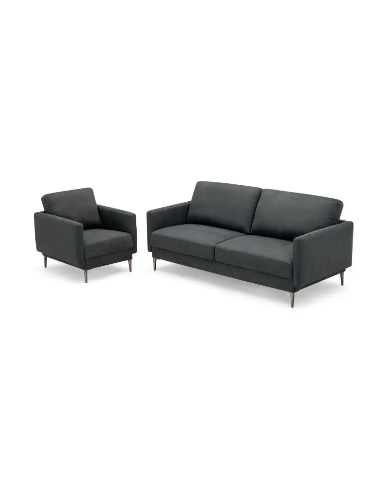 Modern Upholstered Accent Chair with Removable Backrest Cushion-Gray - Gray - Sofas & Loveseats
