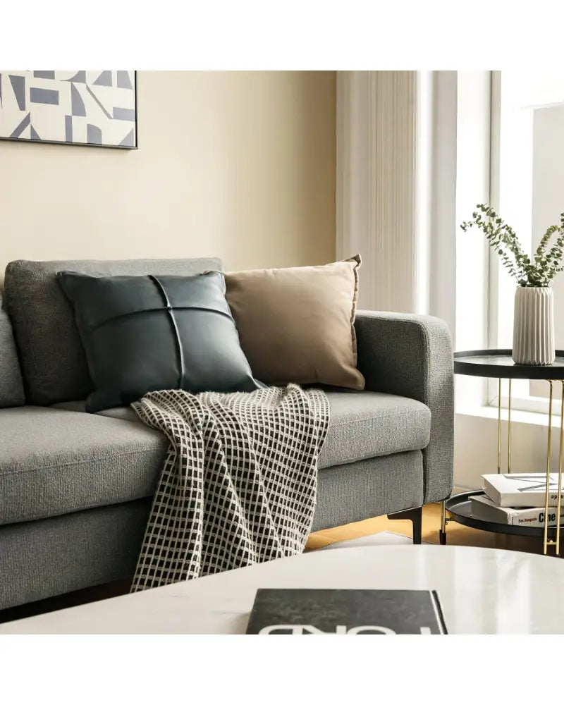 Modular L-shaped Sectional Sofa with Reversible Chaise and 2 USB Ports-Dark Gray - Dark Gray - Sofas & Loveseats