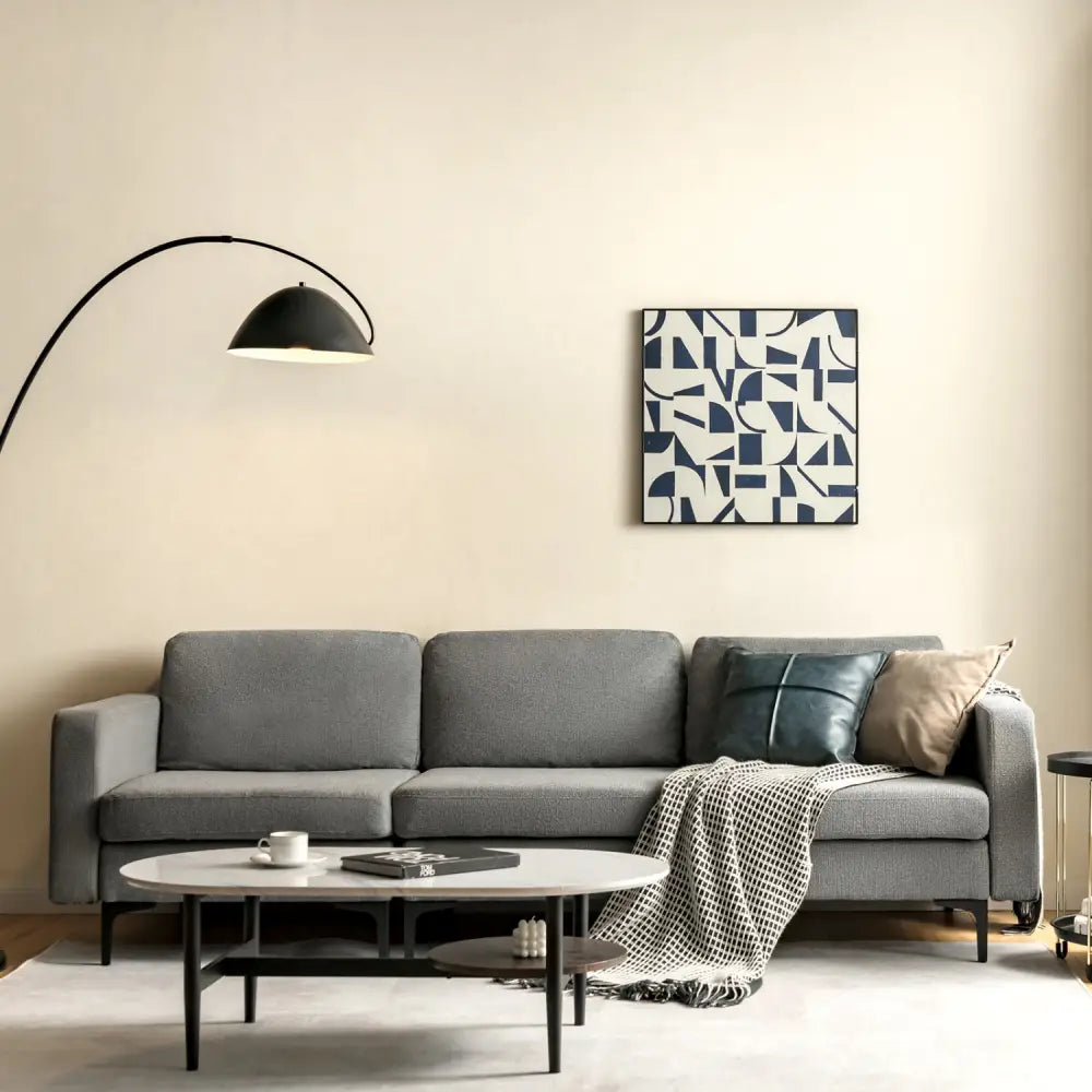 Modular L-shaped Sectional Sofa with Reversible Chaise and 2 USB Ports-Dark Gray - Dark Gray - Sofas & Loveseats