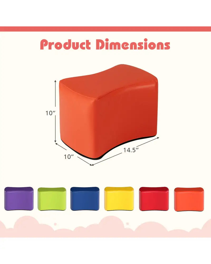 Modular Stool Set for Kids 6 PCS Butterfly Stools-Multicolor - Multicolor - Kids Chairs & Seating
