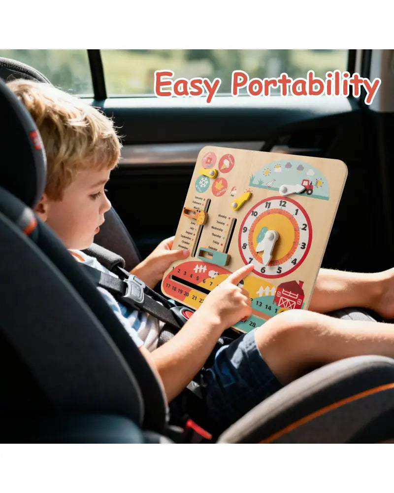 Montessori Wooden Toy for Toddlers Educational Learning Clock Toy About Season - Learning Toys