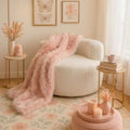 Moon-Shaped Floor Single Sofa Chair with Soft Teddy Fleece-Beige - Beige - Sofas & Loveseats