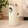 Multi-level Cat House with Sisal Scratching Pad-Beige - Beige - Cat Houses