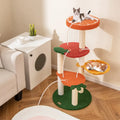 Multi-level Cat Tree Pet Activity Center with Fruit-shaped Platforms-Red and Orange - Cat Trees Condos & Scratchers