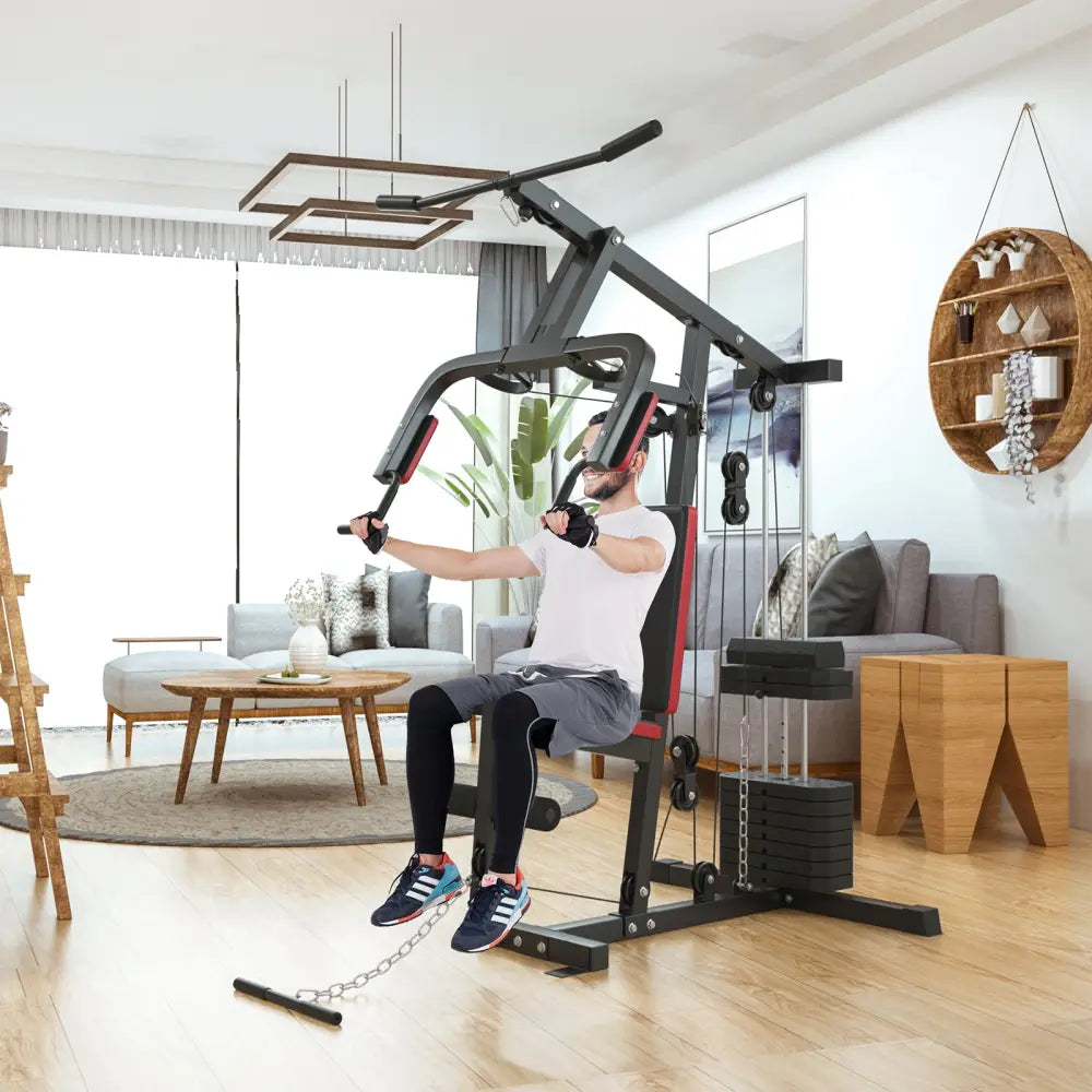 Multifunction Cross Trainer Workout Machine - Black - Benches Racks & Bars