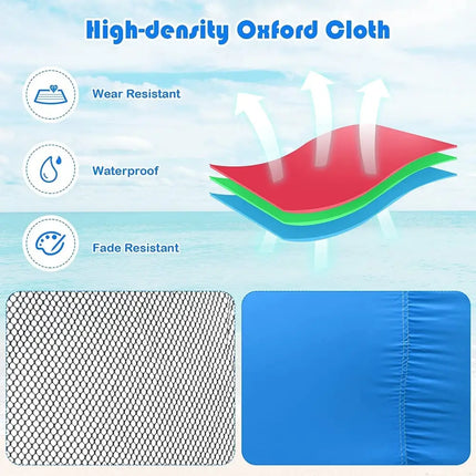 Multifunctional Inflatable Water Bounce with 735W Blower - Blue - Inflatable Water Slides
