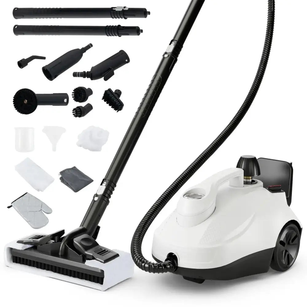 Multipurpose Steam Cleaner 1800W Portable Household Steamer with 61 oz Tank-Gray & White Costway