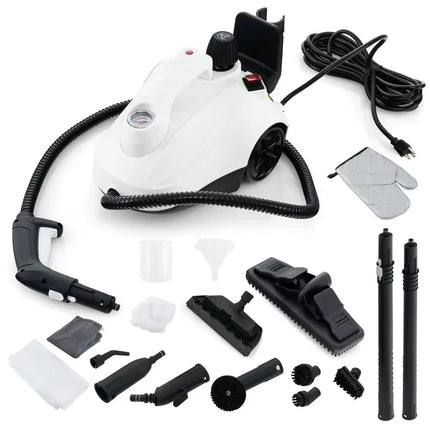 Multipurpose Steam Cleaner 1800W Portable Household Steamer with 61 oz Tank-Gray & White Costway