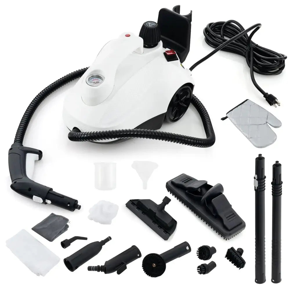 Multipurpose Steam Cleaner 1800W Portable Household Steamer with 61 oz Tank-Gray & White Costway