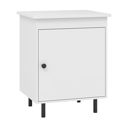 Nightstand Mid Century End Tables with Door-1 Pieces - White - Nightstands