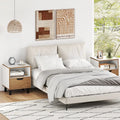 Nightstand Set of 2 with Drawer and Open Storage Shelf for Bedroom-White - White - Nightstands