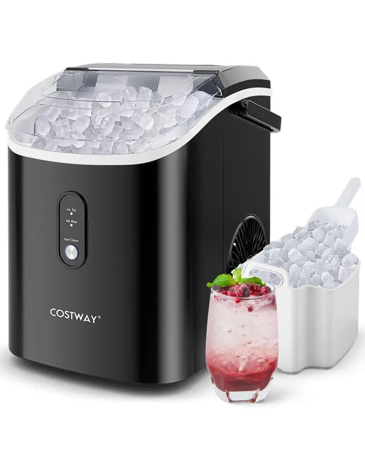 Nugget Countertop Ice Maker with Soft Chewable Pellet Ice-Black - Black - Ice Makers