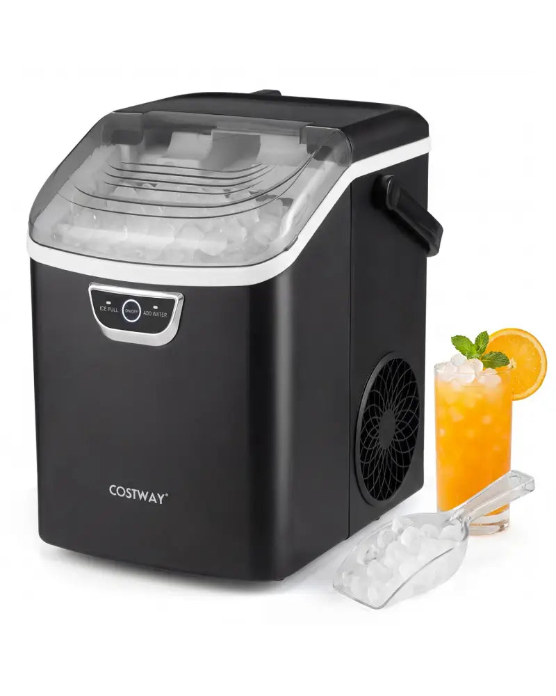 Nugget Ice Maker and Beverage Cooler Combo with Chewable Ice and Compact Drink Storage - Kitchen Appliances