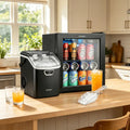 Nugget Ice Maker and Beverage Cooler Combo with Chewable Ice and Compact Drink Storage - Kitchen Appliances