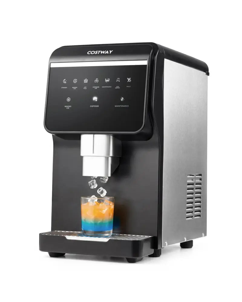 Nugget Ice Maker with Self Dispensing 80 LBS Per Day Chewable Pellet Ice Machine - Black - Ice Makers