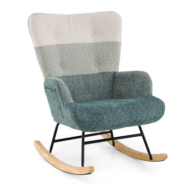 Nursery Rocking Chair with Ergonomic Armrests and High Backrest - Accent Chairs