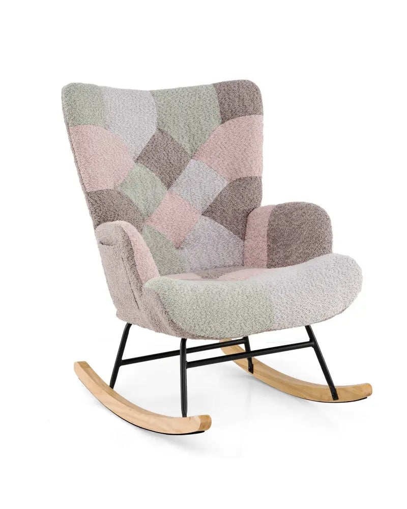 Nursery Rocking Chair with Ergonomic Armrests and High Backrest for Living Room - Accent Chairs