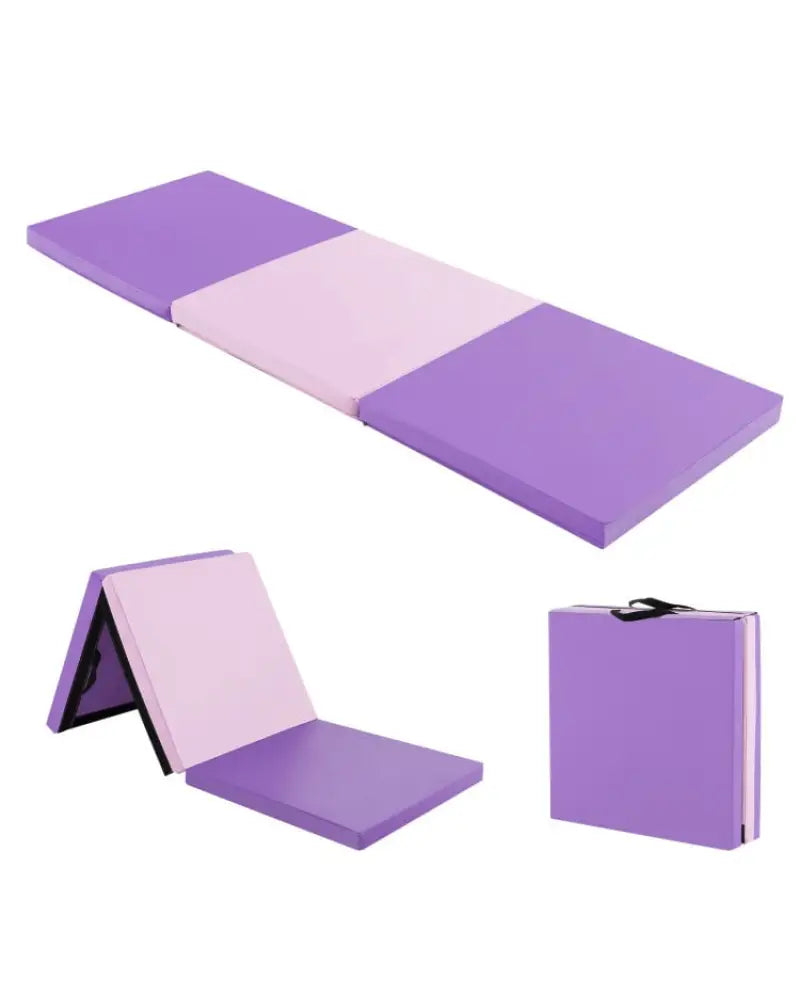 Octagon Tumbling Mat and Tri-Fold Gym Mat Set with Cover - Yoga & Gym Mats