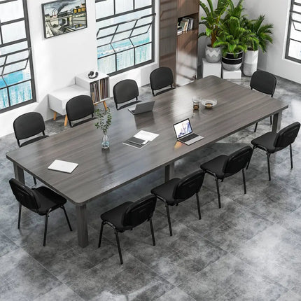 Office Chair with Metal Frame and Padded Cushions for Conference Room-Set of 5 - Black - Conference Chairs