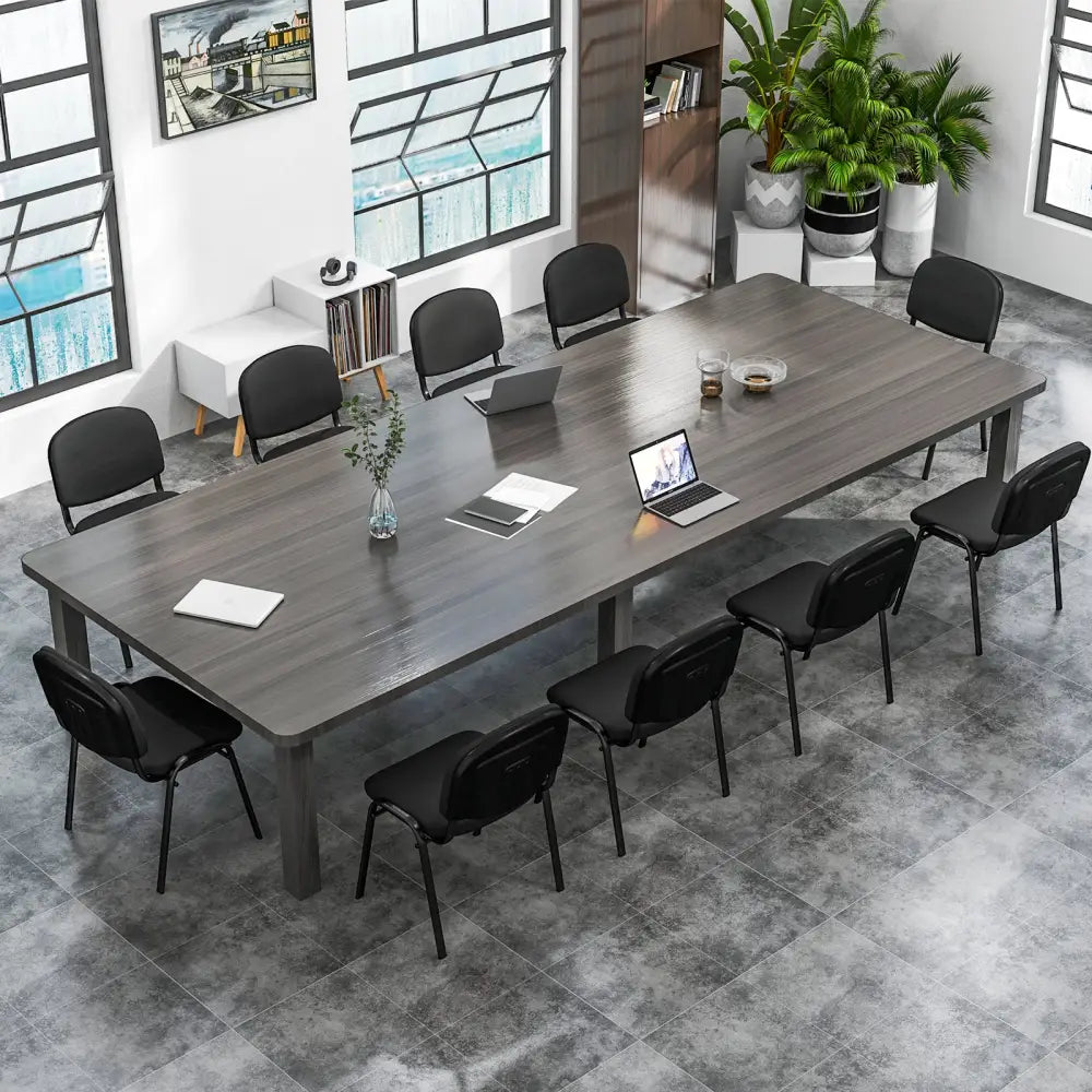 Office Chair with Metal Frame and Padded Cushions for Conference Room-Set of 5 - Black - Conference Chairs