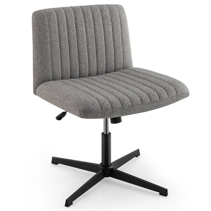 Office Furniture Set: 48 Inches x 36 Inches Mobile Whiteboard + Criss Cross Legged Chair + Linen Upholstered Executive