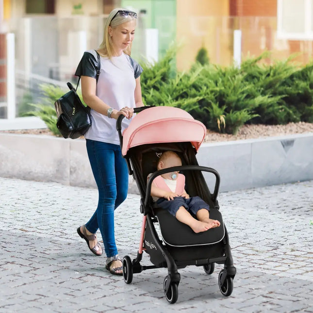 One - Hand Folding Portable Lightweight Stroller with Aluminum Frame - Oasis Home Essentials