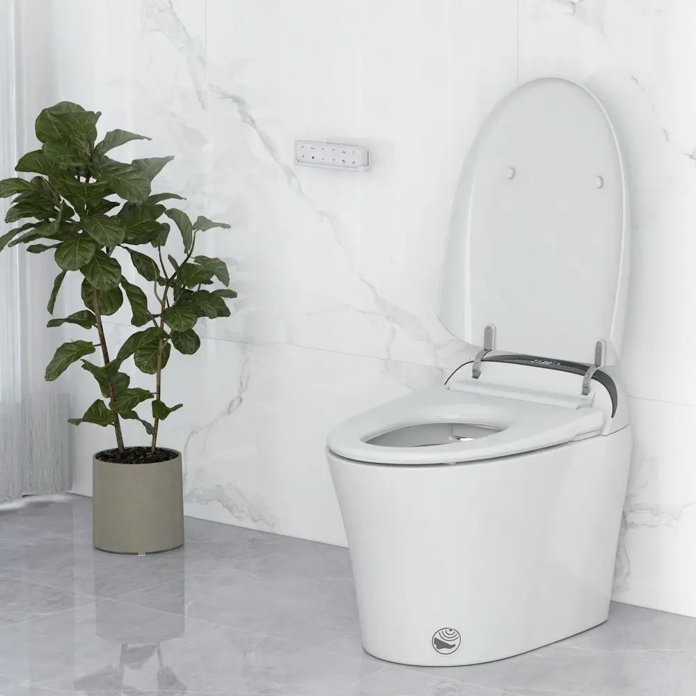 One-Piece Elongated Smart Toilet Bidet 1.28 GPF Dual-flush - Toilet